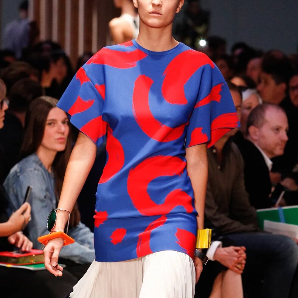 CELINE S/S 2014 Phoebe Philo Brushstroke Dress - S